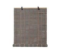 zhijiaqian456 Retro Bamboo Roller Blinds,Roman Blinds,Natural Sun Shade Curtain,Blackout Roller Blinds,Partition Door Curtain,for windows and doors,Black and White,Customizable (60 x 220 cm)