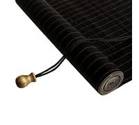 zhijiaqian456 Retro Bamboo Roller Blinds,Roman Blinds,Sun Shade Curtain,Blackout Roller Blinds,Partition Door Curtain,for windows and doors,BlackCustomizable (55 x 100 cm)