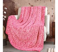 ZHIKU Blanket Pink Throw Soft Fleece Blankets Throw Blanket Lightweight 50"×60"