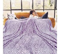 ZHIKU Warm Blanket Purple Soft Fleece Blanket Throw Lightweight Queen Size Throw Blanket for Bed