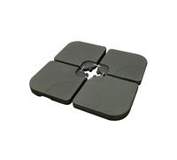 Zhildmosin Water-Filled Umbrella Base - 4-Piece Set, 100 x 100 cm Square Weighted Base, Holds Up to 60 kg of Water or Sand
