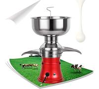 ZhiLianZhao Electric Milk Centrifugal Separator, Professional Cream Skimming Machine, Food Grade Material, Safe and Healthy, Adjustable for Sheep Milk, Goat Milk, or Other Dairy (9800-11000R/MIN),Red
