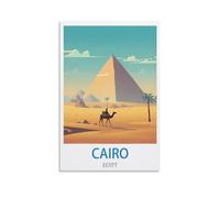 ZHILIJING Cairo Egypt Vintage Travel Posters 16x24inch(40x60cm) Decorative Painting Canvas Wall Posters And Art Picture Print Modern Family Bedroom Decor Posters