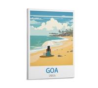 ZHILIJING Goa India Vintage Travel Posters 08x12inch(20x30cm) Decorative Painting Canvas Wall Posters And Art Picture Print Modern Family Bedroom Decor Posters