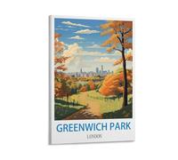 ZHILIJING Greenwich Park London Vintage Travel Posters 08x12inch(20x30cm) Decorative Painting Canvas Wall Posters And Art Picture Print Modern Family Bedroom Decor Posters