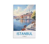 ZHILIJING Istanbul Turkey Vintage Travel Poster 08x12inch(20x30cm) Decorative Painting Canvas Wall Posters And Art Picture Print Modern Family Bedroom Decor Posters