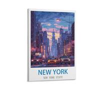 ZHILIJING New York New York State Vintage Travel Posters 08x12inch(20x30cm) Decorative Painting Canvas Wall Posters And Art Picture Print Modern Family Bedroom Decor Posters