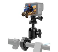ZHILXN Aluminum Motorcycle Camera Clamp Mount Fit 0.5'' - 1.125'' Handlebar | 360° Ballhead Bike Camera Mount Compatible with GoPro Hero SJ DJI Inst360, Gopro Handlebar Mount for ATV Bicycle Scooter Boat