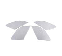 ZHINUAN Car Door Gate Loudspeaker Cover Trim,Fit For Mitsubishi, Pajero V87 V97 V93 2016-2020 Sound Chrome Pad Speaker Interior Accessories car Speaker faceplate grille cover(WHITE)