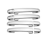 ZHINUAN Car Door Handle Cover Trim Sticker,Fit for Toyota, Corolla Verso E121 AR10 Sportsvan, 2002-2009 Gloss Black Chrome Styling Accessories Exterior Door Handle Cover(Chrome 1 Keyhole)