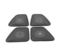 ZHINUAN Car Door Loudspeaker Cover Trim,Fit For Mitsubishi, Outlander 2012-2019 Sound Chrome Pad Speaker Frame Sticker Interior Accessories car Speaker faceplate grille cover(Black-01)