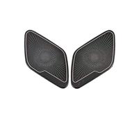 ZHINUAN Car Door Panel Loudspeaker Cover Trim,Fit For Volkswagen, Fit For VW, Fit For Golf, Mk7 7.5 2013-2020 Stainless Pad Speaker Frame Sticker Accessories car Speaker faceplate grille cover(Black-
