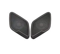 ZHINUAN Car Inner Door Audio Speaker Cover Trim,Fit For Volkwagen, Fit For Golf, 7 MK7 2013-2020 Stainless Steel Interior Accessoeries Side car Speaker faceplate grille cover(Black-03)