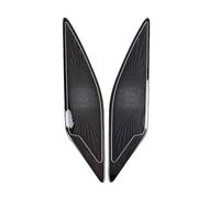 ZHINUAN Car Inner Door Audio Speaker Cover Trim,Fit For Volkwagen, Fit For Golf, 7 MK7 2013-2020 Stainless Steel Interior Accessoeries Side car Speaker faceplate grille cover(Black-02)