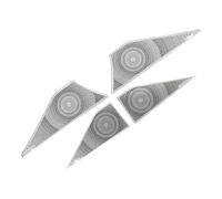 ZHINUAN Car Inner Door Stereo Speaker Panel Cover Trim Sticker,Fit For HAVAL, H6 3rd Gen 2021-2023 GT DHT-PHEV Decoration Horn Audio car Speaker faceplate grille cover(Silver)