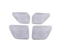 ZHINUAN Car Loudspeaker Decoration,Fit For Land, Rover Defender 110 2020-2022 Accessories Door Horn Cover Speaker Net Protection car Speaker faceplate grille cover(Sliver color)