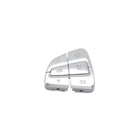 ZHINUAN Car Steering Wheel Control Switch Button,Fit For Mercedes, benz, C GLC Class W205 W253 Multi-Function Control Switch Button Repair Kit vehicle Steering Wheel Button Bank(Silver-Left)