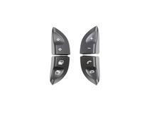 ZHINUAN Car Steering Wheel Switch Control Buttons Cover,Fit For Mercedes-Benz, S430 S500 S600 CL500 CL600 W220, Multi-function Switch Buttons vehicle Steering Wheel Button Bank(Black 1 pair)