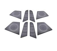 ZHINUAN Door Audio Speaker Cover Sticker,Fit For Skoda, Kodiaq GT 2017-2020 Accessories Stainless Steel Interior Trim Decoration car Speaker faceplate grille cover(Black)