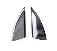ZHINUAN Front Door Speaker Cover Trim,Fit For Ford, Explorer 2016 2017 2018 ABS Carbon Fiber Interior Window A Pillar Accessories Decoration car Speaker faceplate grille cover