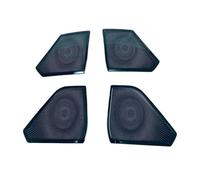 ZHINUAN Side Door Loudspeaker Audio Speaker Cover Trim,Fit For Toyota, Prius 60 Series 2023 2024 Steel Car Accessories 4 Frame Window car Speaker faceplate grille cover(Steel Black)