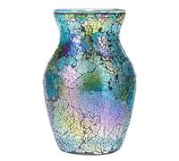 ZHIPINHUI 8" H Mosaic Vase Glass Vase,Decorative Flower Vase,Decor Home Modern Midsize Mosaic Vase for Bedroom Livingroom Kitchen Office Wedding,Unique Mosaic Glass Vase Gift (Green)