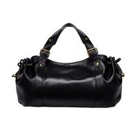 ZHIQIA Pleated Tote Bag for Women Soft Faux Leather Handbag with Zip | Ruched,Top Handle,Black,Coffee,Wine,Brown,Olive,Sage,Navy Blue,41x20x25cm,Medium Size,Wipe Clean,Inner Pocket