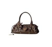 ZHIQIA Studded Boston Bag for Women Faux Leather Top Handle with Padlock | Gold Studs,Heart Padlock,Star Charm,Buckles,Tassels,38x17x15cm,650g,Large Size,Blush Pink,Black,Coffee,Flap Pocket