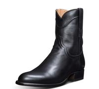 ZhiQin Black,5.5 UK, Classic Cowboy Boots for Men Lightweight Durable Western Country Boots Square Toe Embroidered Vintage Work Boots