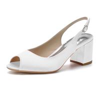 ZhiQin Burgundy Heels for Women Sexy Stiletto High Heels Pumps Shoes for Party Evening Wedding,White,7 UK