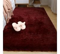 ZHIQXUE Carpet Rugs Living Room 150 x 320 cm Non Shedding Non Slip Plush Carpet Easy to Clean for Living Room Bedroom Kitchen Hallway Kids, Red Wine