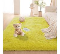 ZHIQXUE Living Room Rug 290 x 290 cm Anti Slip Backing Pile Soft Shaggy Rugs Easy to Clean, Many Different Sizes for Living Room Bedroom Kitchen Hallway Kids, Yellow