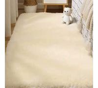 ZHIQXUE Shaggy Rug 120 x 200 cm Shaggy Soft Soft Furry Rugs Many Different Sizes for Living Room, Bedroom, Dining Room, Entryway, Cream Color