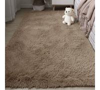 ZHIQXUE Shaggy Rug 200 x 280 cm Shaggy Soft Soft Furry Rugs Many Different Sizes for Living Room, Bedroom, Dining Room, Entryway, Camel