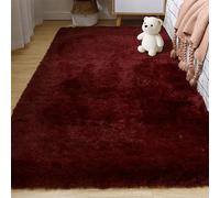 ZHIQXUE Shaggy Rug 280 x 280 cm Shaggy Soft Soft Furry Rugs Many Different Sizes for Living Room, Bedroom, Dining Room, Entryway, Red Wine