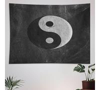 ZhiRain Yin Yang Tapestry Wall Hanging Boho Art Gossip Pattern Traditional Theme Tapestries Home Decor for Living Room Bedroom Apartment Farmhouse Dorm 60"x60"