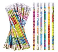 Zhirlyn Bible Verses Pencils Christian Religious Scripture Inspirational Pencil Assorted Colorful Birthday Pencils Back to School Pencil for Teacher, 6 Styles (48)