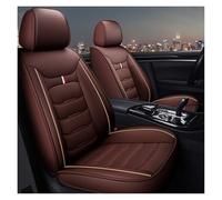 ZHISHIGUO 2 Seats Full Set Car Seat Covers For T-Cross T-Roc Taigo, All-Weather Use Car Seat Covers, Waterproof Breathable Pu Leather(Coffee)