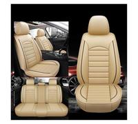 ZHISHIGUO 5 Seats Full Set Car Seat Covers For Dacia Sandero-Stepway 2 2012-2019, All-Weather Use Car Seat Covers, Waterproof Breathable Pu Leather Full Set Car Seat Covers(Beige)
