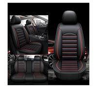 ZHISHIGUO 5 Seats Full Set Car Seat Covers For Ford Kuga MK2 2012-2019, All-Weather Use, Waterproof Breathable PU Leather, Black+Red