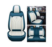 ZHISHIGUO Car Seat Covers Full Set 5 for KIA Rio 2. Generation Typ JB, Leather Luxury Cover Front and Rear Protectors, Waterproof(A(Blue-WhiteBeige))