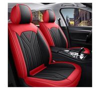 ZHISHIGUO Car Seat Covers Full Set 5 for Nissan Pathfinder S X-Trail T30, Leather Luxury Cover Front and Rear Protectors, Waterproof(E(Red-black))