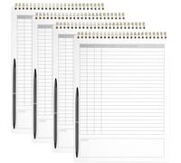 Zhitongda 4pc Daily Activity Log Book For Work Organization,Project Planner,Time Tracker, Medical Visit Inventory Workout Phone Log Book For Office,54 Page Planner Notebook A4 Sheet Shopping List Pad
