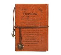 Zhitongda Grandson Gifts From Grandma Grandpa Letters To My Grandson Leather Journal Personalized Notebook Christmas Thanksgiving Day Birthday Graduation Gifts For Grandson (Grandson)
