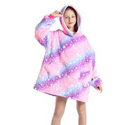 Zhiwei Blanket Hoodie Kids Oversized Sherpa Fleece Comfy Fluffy Hooded Sweatshirt Girls Teenage Clothes Birthday Present Robes Jumper Tops Dressing Gown Teens