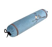 ZHIWEIKJ Round Pillow, Buckwheat Cylinder Neck Pillow Adjustable Bolster Pillow Cervical Neck Support Neck Pain Relief Breathable Cool Sleep Organic Buckwheat Pillow (Color : C)