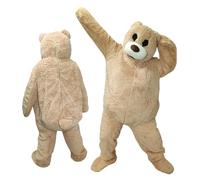 Zhiweikm Giant Plush Teddy Bear Mascot Costume Dancing Bear Fancy Dress Stage Wear Costumes Animal Character Cosplay Adult Size for Men & Women
