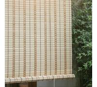 Zhixubah PVC Bamboo Roller Blinds Waterproof/Weatherproof Bamboo Window Blinds Porch Privacy Curtain Retro Roman Shades With Lifter Anti-UV Bamboo Blinds For Indoor/Outdoor Sun Protection(W80xH200cm)