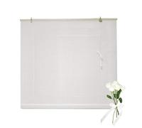 Zhixubah White Bamboo Roll Up Window Blind Natural Bamboo Shades For Windows Bamboo Roman Blinds Curtain Anti-UV Partition Door Curtain Kitchen Roller Blind With Lift Protection Privacy Customizable