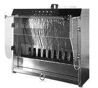 ZHIXUMM 180w Spray Booth With Waterfall, Intelligent Water Curtain Paint Spray Booth, Airbrush Spray Booth 2200 L/H Flow, 33cm Workbench With 3 Led Lights,For Painting Model Craft